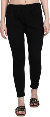 Prabha creations Churidar  Ethnic Wear Legging(Black, Solid)