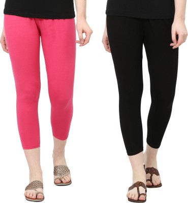 NGT Ankle Length  Ethnic Wear Legging(Black, Pink, Solid)