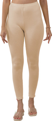 Lyra Churidar  Ethnic Wear Legging(Beige, Solid)