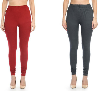 City Fashion Western Wear Legging(Maroon, Grey, Solid)