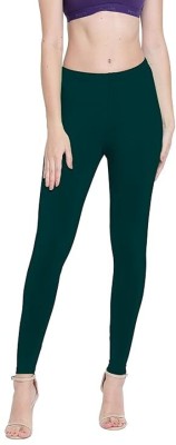 MEGNAM Ankle Length  Ethnic Wear Legging(Green, Solid)