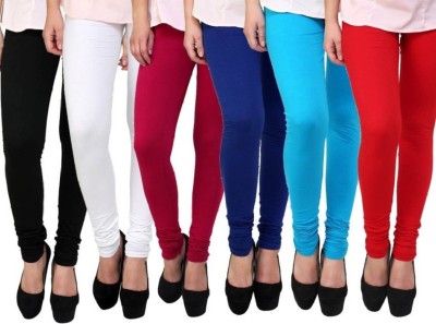 NewYorks Fashions Churidar  Ethnic Wear Legging(White, Black, Red, Maroon, Dark Blue, Light Blue, Solid)