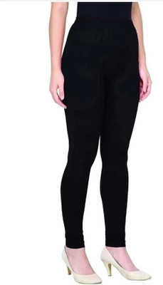Janki Churidar  Ethnic Wear Legging(Black, Solid)