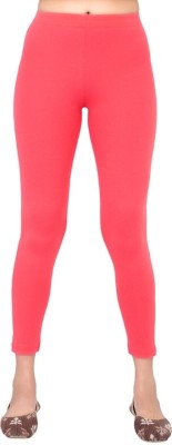 OneSky Ankle Length Western Wear Legging(Pink, Solid)