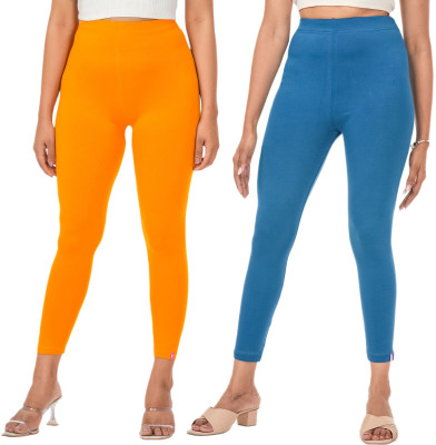 LoveiT Ankle Length Western Wear Legging(Yellow, Blue, Solid)