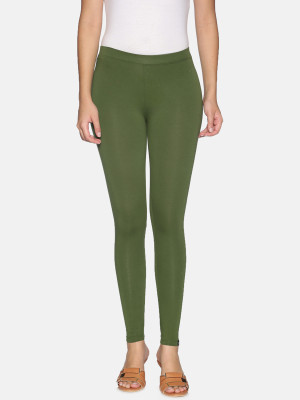 TWIN BIRDS Ankle Length  Ethnic Wear Legging(Green, Solid)