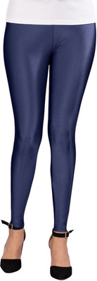 INDIAN FLOWER Ankle Length  Ethnic Wear Legging(Blue, Solid)
