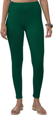 Lyra Ankle Length  Ethnic Wear Legging(Green, Solid)