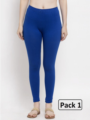 Trend Level Ankle Length  Western Wear Legging(Blue, Solid)