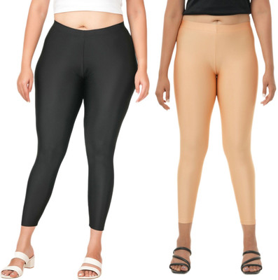 LoveiT Ankle Length Western Wear Legging(Black, Beige, Solid)