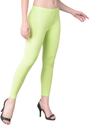 Comfort Lady Ankle Length  Ethnic Wear Legging(Light Green, Solid)