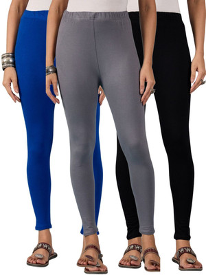DIMPY GARMENTS Ankle Length Western Wear Legging(Blue, Black, Grey, Solid)