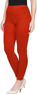Saivyaa Ankle Length  Ethnic Wear Legging(Red, Solid)