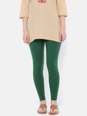 Dollar Missy Ankle Length  Western Wear Legging(Green, Solid)