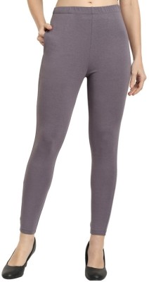 OneSky Ankle Length Western Wear Legging(Grey, Solid)