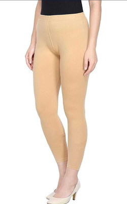 Saivyaa Ankle Length  Ethnic Wear Legging(Beige, Solid)