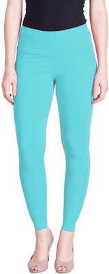 FF CREATIONS Ankle Length  Ethnic Wear Legging(Light Blue, Solid)