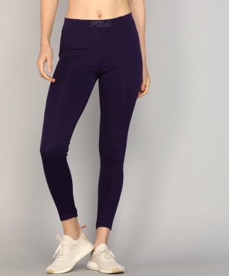 FILA Ankle Length Western Wear Legging(Purple, Solid)