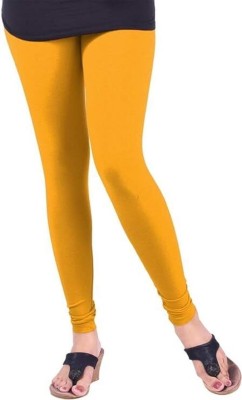 chhak Churidar  Ethnic Wear Legging(Yellow, Solid)