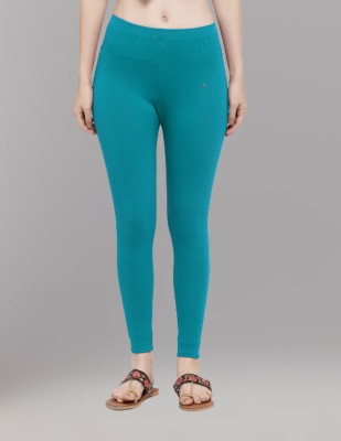 Trend Level Ankle Length Western Wear Legging(Light Green, Solid)