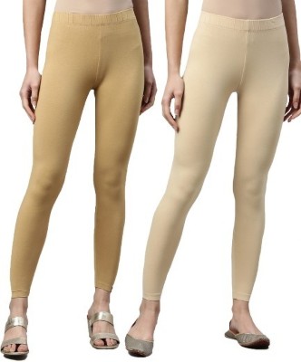 Missiva Ankle Length Western Wear Legging(Beige, Solid)