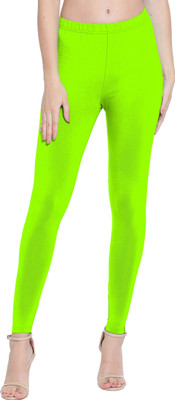 Presta Ankle Length Ethnic Wear Legging(Light Green, Solid)