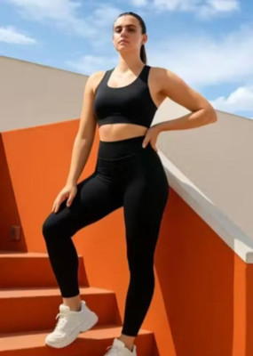 P&Rglitzthrift Footed  Ethnic Wear Legging(Black, Solid)