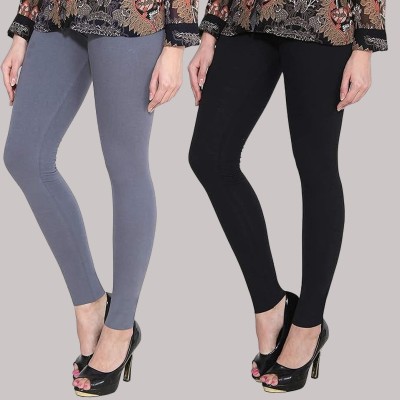 gujjus Ankle Length  Ethnic Wear Legging(Black, Dark Blue, Solid)