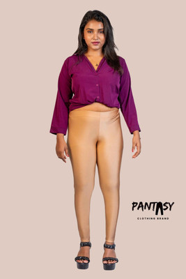 The Pantasy Western Wear Legging(Beige, Solid)