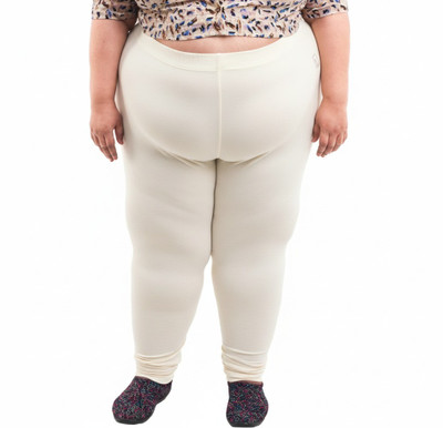 Bigtees Churidar Length Western Wear Legging(White, Solid)