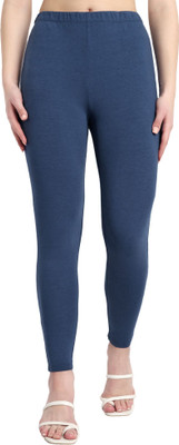 OneSky Ankle Length Western Wear Legging(Blue, Solid)