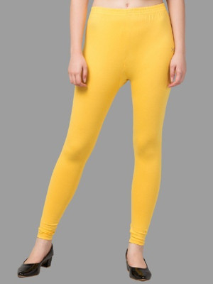 Trend Level Ankle Length  Western Wear Legging(Yellow, Solid)