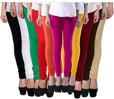 MIKRAM Churidar  Western Wear Legging(Multicolor, Solid)