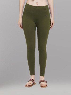 Style Access Ankle Length Ethnic Wear Legging(Dark Green, Solid)