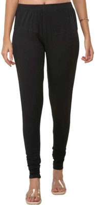 Anu Creation Churidar  Ethnic Wear Legging(Black, Solid)