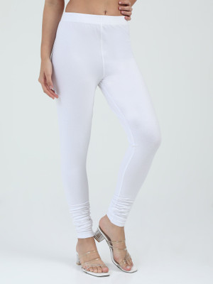 RUNSTARS Churidar  Ethnic Wear Legging(White, Solid)