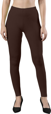 femmora Ankle Length Ethnic Wear Legging(Brown, Solid)