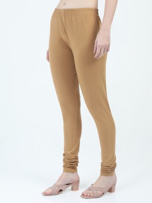 RUNSTARS Churidar Length Western Wear Legging(Brown, Solid)