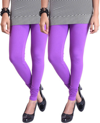 Goldking Churidar  Ethnic Wear Legging(Purple, Solid)