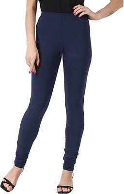HouseOfCommon Churidar  Western Wear Legging(Dark Blue, Solid)