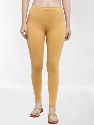 Trend Level Ankle Length Western Wear Legging(Green, Solid)