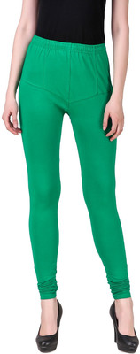 SGL TRADING Churidar  Ethnic Wear Legging(Green, Solid)