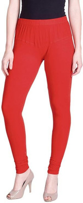 Urban Sanctitude Churidar  Ethnic Wear Legging(Red, Solid)
