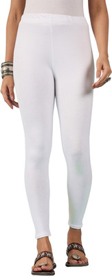 DIMPY GARMENTS Ankle Length Western Wear Legging(White, Solid)