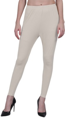 Soultrenz Ankle Length  Western Wear Legging(White, Solid)