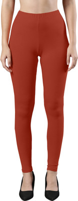 femmora Ankle Length Ethnic Wear Legging(Brown, Solid)
