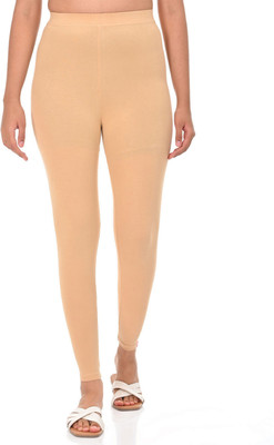Aviska Ankle Length  Ethnic Wear Legging(Beige, Solid)