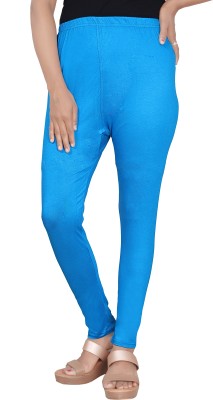 Yajurveda Fashions Ankle Length  Ethnic Wear Legging(Blue, Solid)