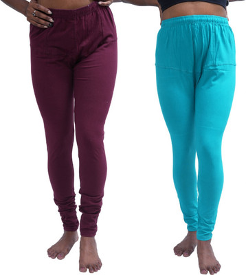 Urban Kanya Churidar  Ethnic Wear Legging(Maroon, Blue, Solid)