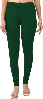 Lyra Churidar  Ethnic Wear Legging(Dark Green, Solid)